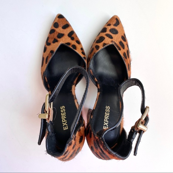 NWT Express Cheetah Ankle Strap Sandals - Picture 7 of 13